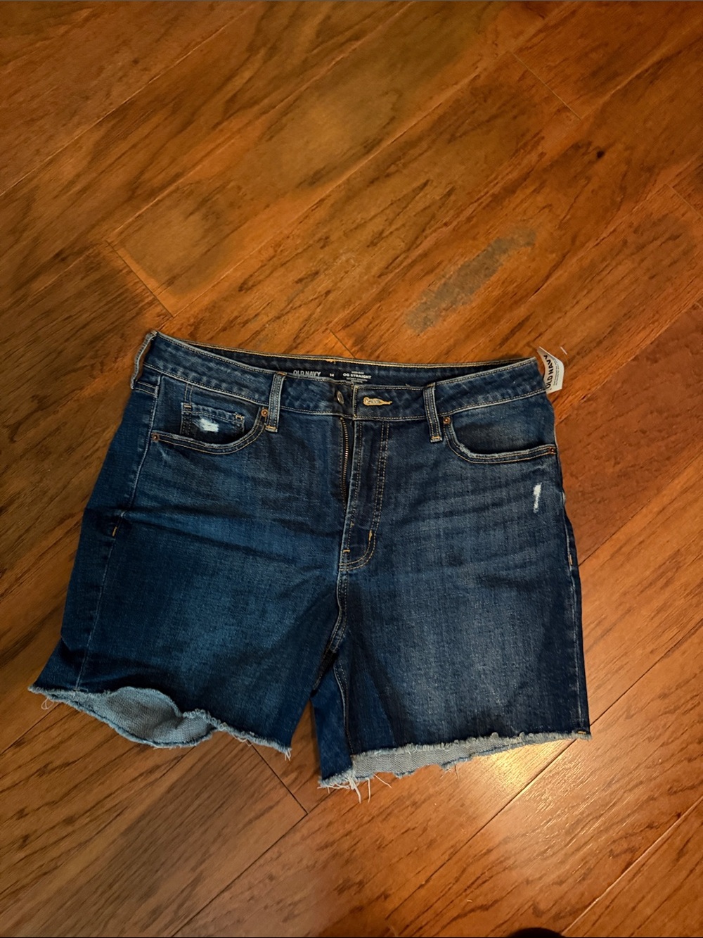 Old Navy Deep Indigo Distressed Jeans